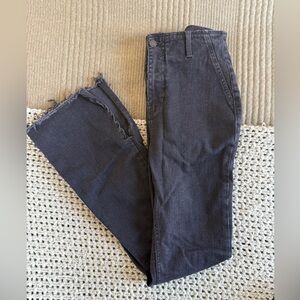 We The Free Level Up Slit Slim Flare Jeans in Pitch Blackk